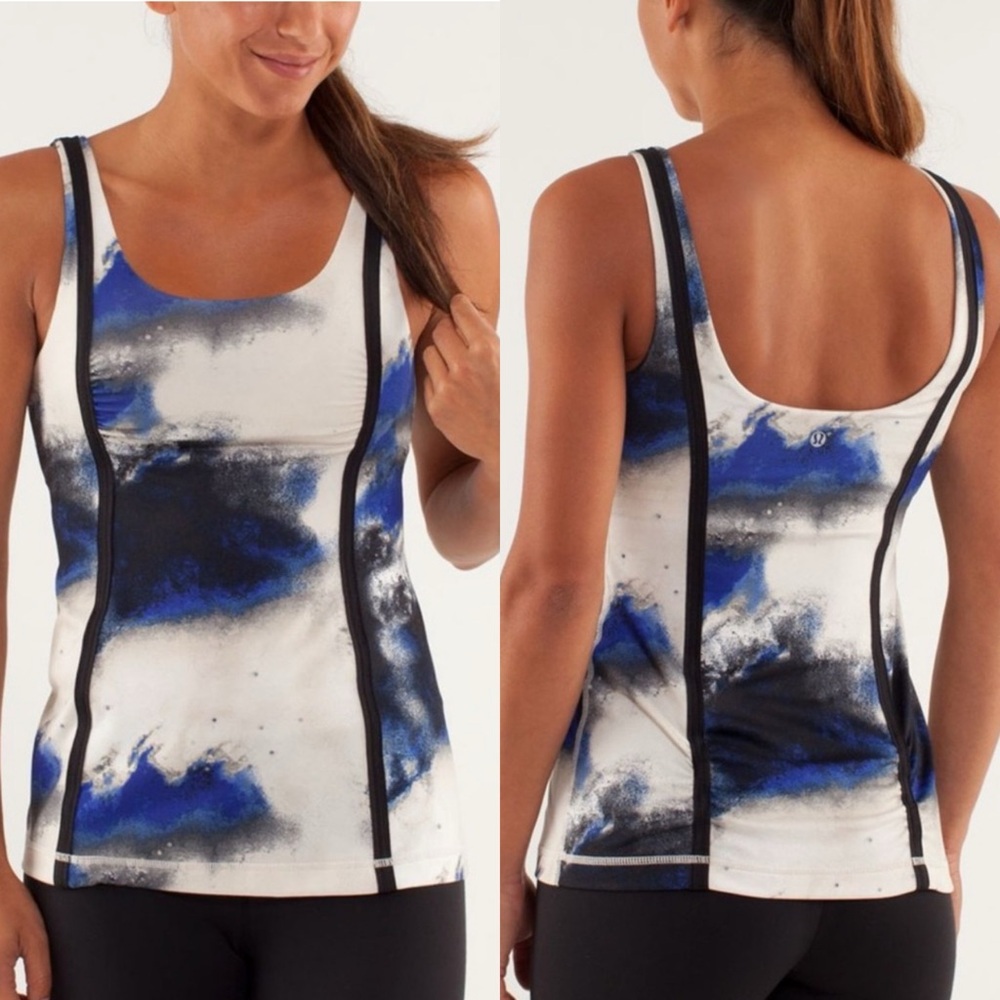 Lululemon Wholehearted Tank Milky Way Multi / Black Size 6